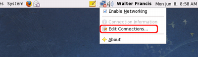 Network Manager; Edit Connections